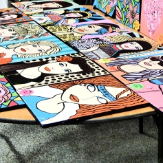 Misstresslisa's Artworks at ASLI'S event and pop up exhibition to raise awareness about mental illness in Portsmouth, UK
